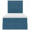 vidaXL Aufbewahrungsbett mit Matratze Dunkelblau 90 x 200 cm Samt