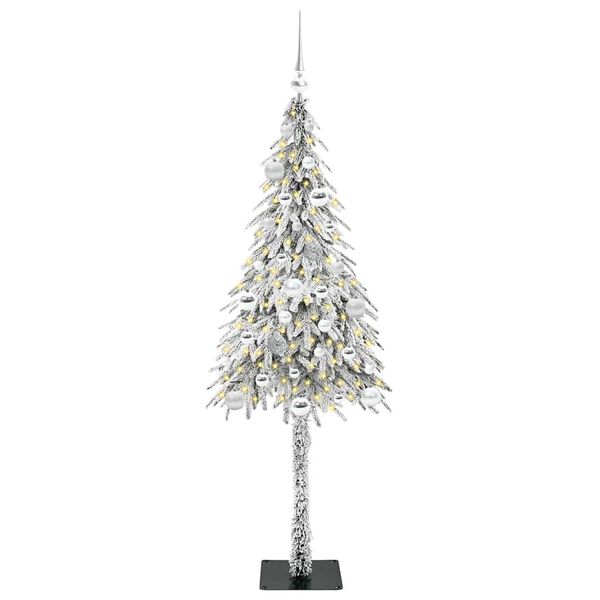 vidaXL Weihnachtsbaum mit 150 LEDs Weiß 150 cm PE und Stahl