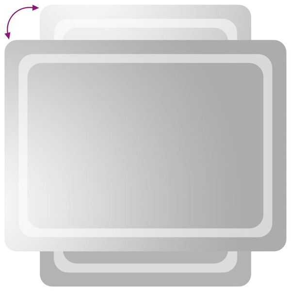 vidaXL LED-Badspiegel 60x80 cm