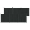 vidaXL Zaunelement 6 pcs WPC und Aluminium Schwarz