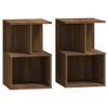 vidaXL Nachttische 2 Stk. Braun Eichen-Optik 35x35x55 cm Holzwerkstoff