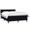 vidaXL Boxspringbett mit Matratze Schwarz 160x210 cm Samt