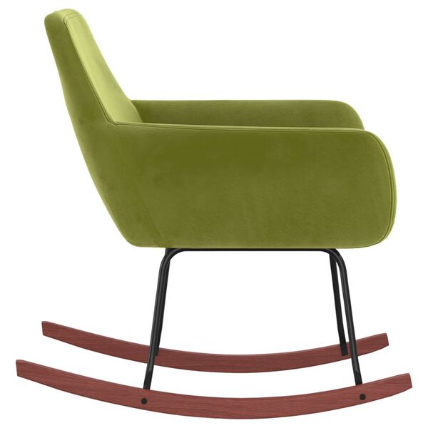 vidaXL Schaukelstuhl Hellgr&uuml;n Samt