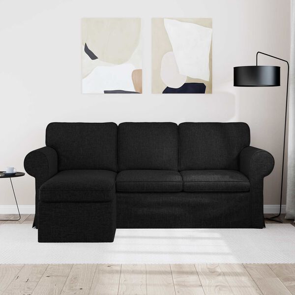 vidaXL Sofa 160cm Schwarz Metall