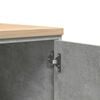 vidaXL Garagen-Aufbewahrungsschrank Betongrau Massivholz Kiefer