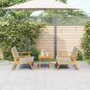 vidaXL Gartenst&uuml;hle mit Tisch 3 pcs Schwarz 90 x 45 x 40 cm
