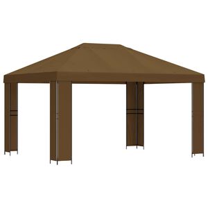 vidaXL Pavillon 4 x 3 m Taupe Polyester und Stahl 190