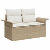 vidaXL Garten-Sofa-Set mit Kissen mit Speicher 9 pcs Beige und Creme