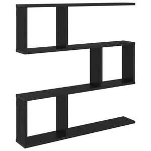 vidaXL Wandregal Schwarze Eiche 80 x 12 x 79,5 cm Holzwerkstoff
