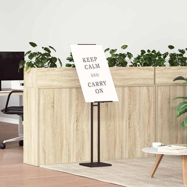 vidaXL Messestände 2 pcs Schwarz 26,5 x 26,5 x 127 cm Eisen