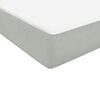 vidaXL Boxspringbett mit Matratze Hellgrau 80x220 cm Samt