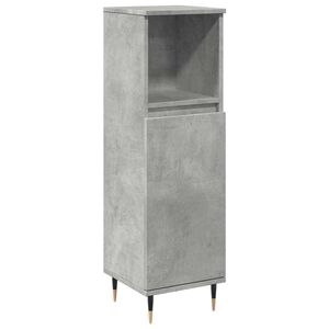 vidaXL Badschrank Betongrau 30x30x100 cm Holzwerkstoff