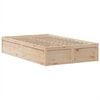 vidaXL Massivholzbett ohne Matratze 135x190 cm Kiefernholz