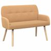 vidaXL 2-Sitzer Sofa mit Massivholzbeinen Beige Boucl&eacute;