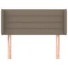 vidaXL Kopfteil mit Ohren Taupe 93x16x78/88 cm Stoff