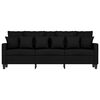vidaXL 3-Sitzer-Sofa Schwarz 180 cm Stoff