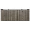 vidaXL Mülltonnenbox für 4 Tonnen Grau 274x80x117 cm Poly Rattan
