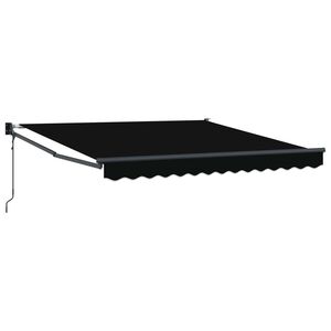 vidaXL Einziehbare Markise Schwarz 350 x 250 cm