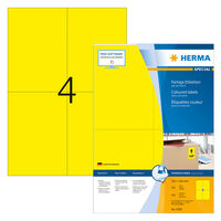 HERMA Universal-Etiketten Permanent A4 105x148 mm 100 Blätter Gelb