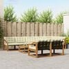 vidaXL Outdoor-Sofagarnitur mit Kissen 9 pcs Natur und Creme