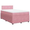 vidaXL Boxspringbett mit Matratze Rosa 120x200 cm Samt