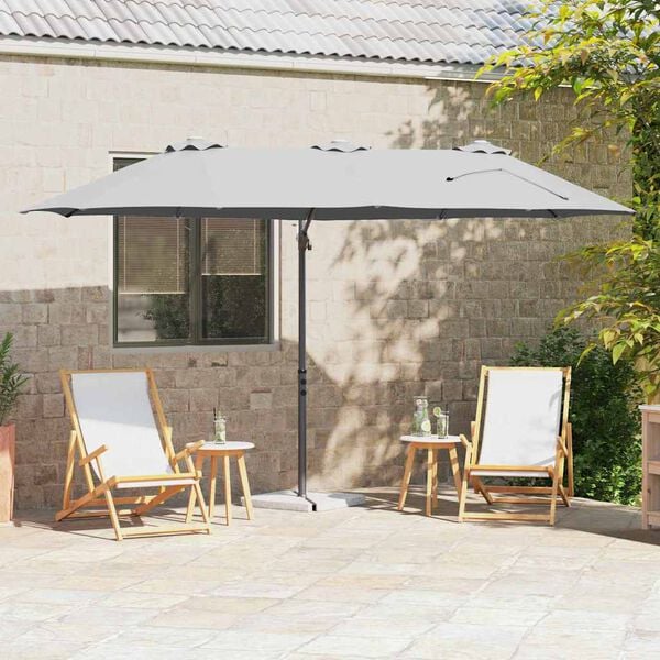 vidaXL Garten-Kantilever-Pergola Sand 372 x 198 x 243 cm