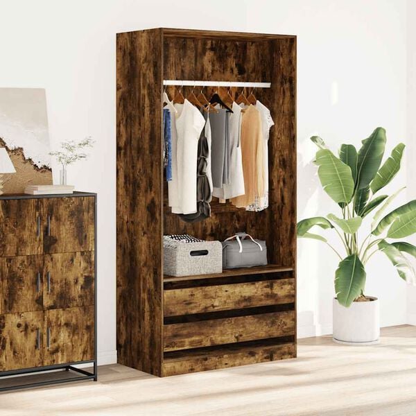 vidaXL Kleiderschrank R&auml;uchereiche 100x50x200 cm Holzwerkstoff