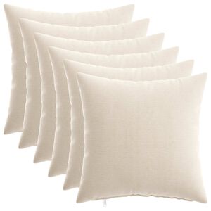 vidaXL Kissenbezug 6 stk. HEERLEN Creme 30 x 30 cm Chenille-Stoff