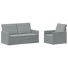vidaXL Sofa-Set 2 pcs Hellgrau Stoff