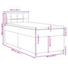 vidaXL Boxspringbett mit Matratze Schwarz 100x200 cm Stoff