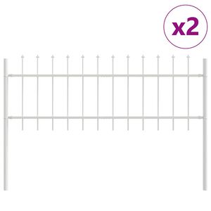 vidaXL Gartenzaun WOERDEN 2 stk. 3,4 x 0,6 m Pulverbeschichteter Stahl