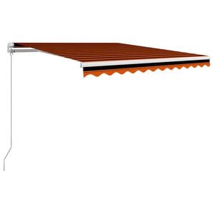 vidaXL Einziehbare Markise Handbetrieben 350 x 250 cm Orange und Braun