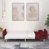 vidaXL Schlafsofa 2-Sitzer mit 2 Kissen Weinrot Stoff