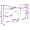 vidaXL Kopfteil mit Regal Altholz 200 x 17 x 102 cm Holzwerkstoff
