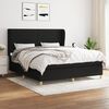 vidaXL Boxspringbett mit Matratze Schwarz 160x200 cm Stoff