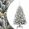 vidaXL K&uuml;nstlicher klappbarer Weihnachtsbaum Gr&uuml;n und Wei&szlig; 120 cm