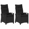 vidaXL Gartenstuhl 2 pcs Schwarz 56 x 64 x 94 cm Stahl und Polyester