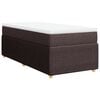 vidaXL Boxspringbett mit Matratze Dunkelbraun 80x200 cm Stoff