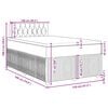 vidaXL Boxspringbett mit Matratze Dunkelgrau 120x190 cm Stoff