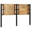 vidaXL Kopfteil 160 cm Massivholz Mango und Eisen