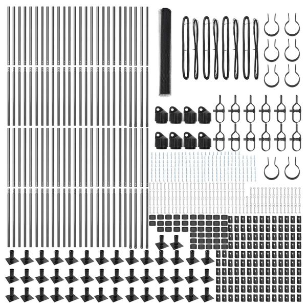 vidaXL Zaun mit Pfosten Grau 1,2 x 100 m PVC-beschichteter Stahl