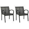 vidaXL Gartenst&uuml;hle 2 Stk. Stahl und WPC Schwarz
