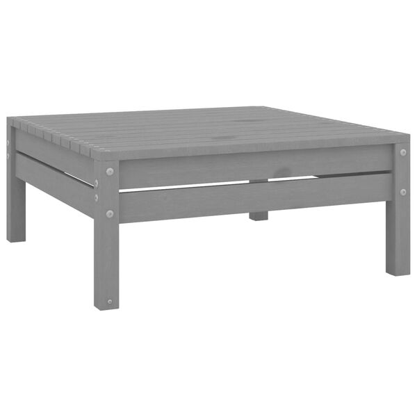 vidaXL 10-tlg. Garten-Lounge-Set Grau Massivholz Kiefer