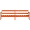 vidaXL Tagesbett mit Kopfteil Wachsbraun Massives Kiefernholz