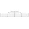 vidaXL Gabionen mit Hochbogen 17 Stk. 300x30x40/60 cm Verzinktes Eisen