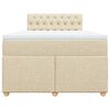 vidaXL Boxspringbett mit Matratze Creme 120x200 cm Stoff