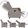 vidaXL Massagesessel Taupe Stoff
