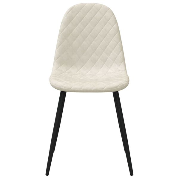 vidaXL Esszimmerstühle 6 Stk. Creme Samt