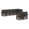 vidaXL Gartensofa-set 8 stk. 8-Sitzer Grau Poly-Rattan