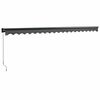 vidaXL Markise Einziehbar Anthrazit 5x3 m Stoff und Aluminium